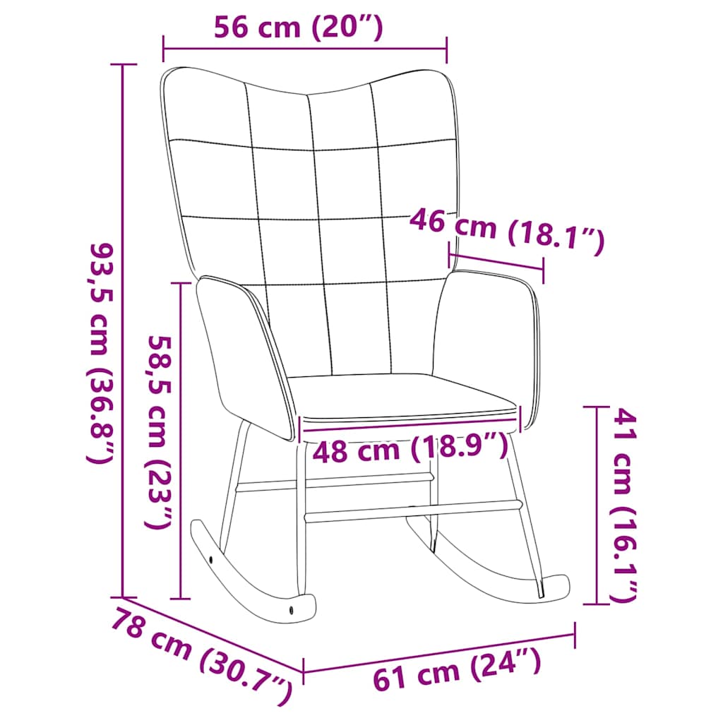 Afslappende stol Lysegrå 61 x 78 x 98 cm Stof