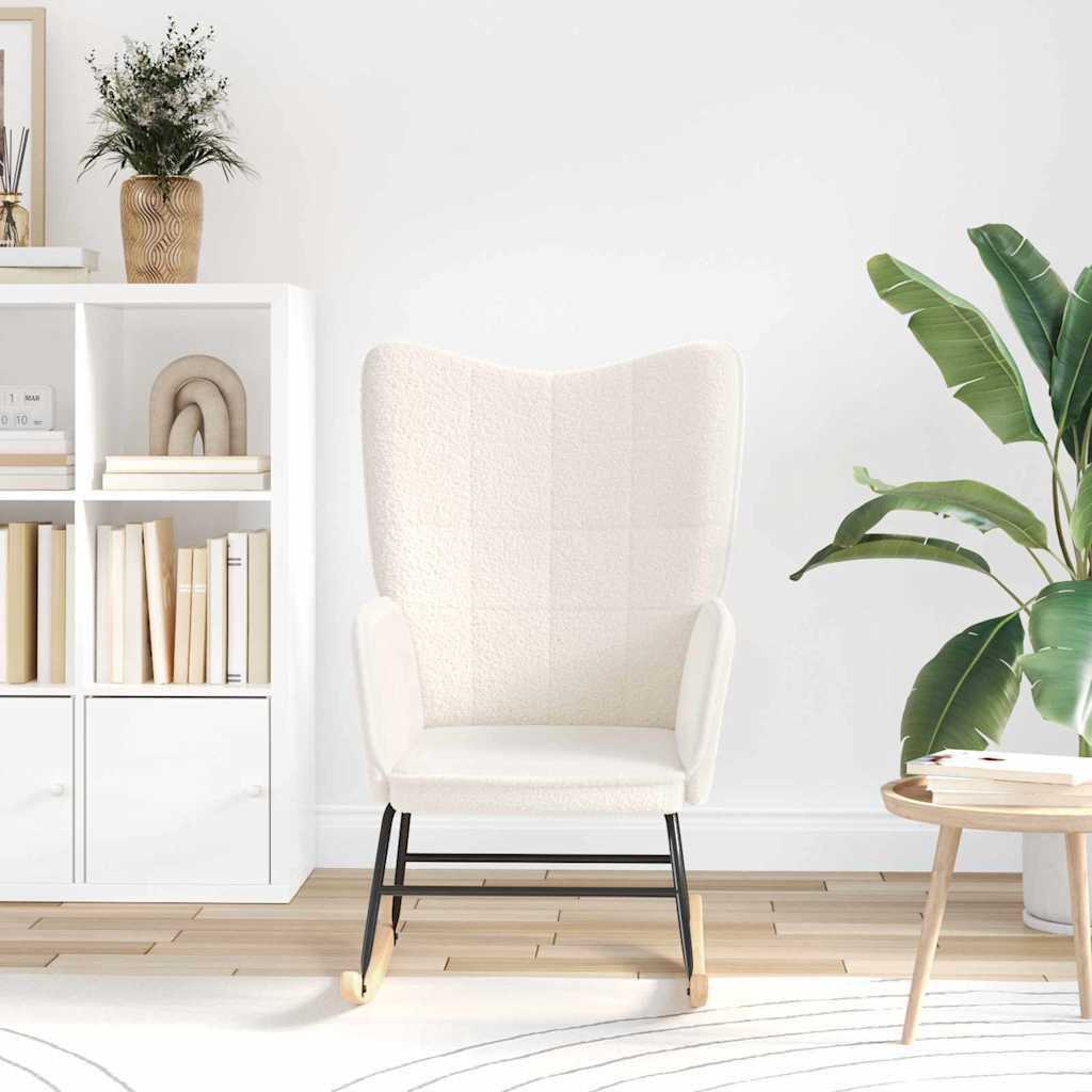 Afslappende stol Creme 61 x 78 x 98 cm Stof