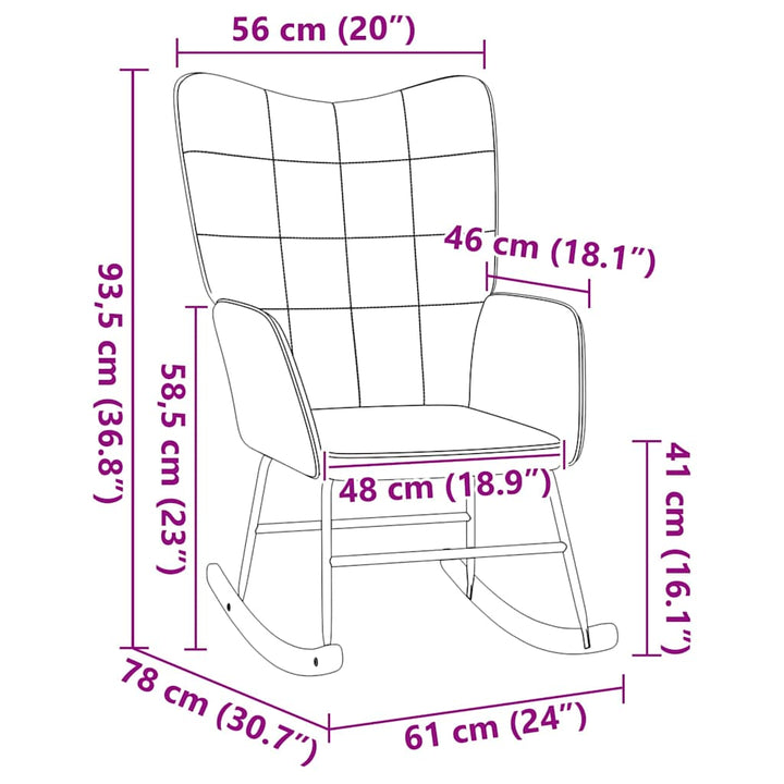 Afslappende stol Creme 61 x 78 x 98 cm Stof