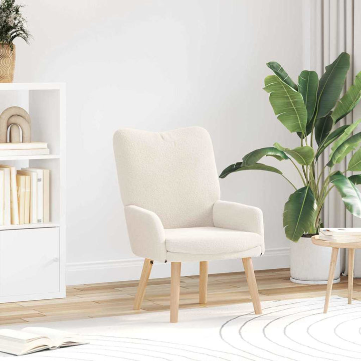 Afslappende stol Creme 63 x 67 x 94 cm Stof
