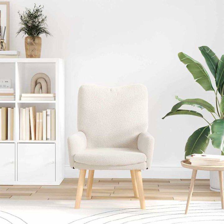 Afslappende stol Creme 63 x 67 x 94 cm Stof