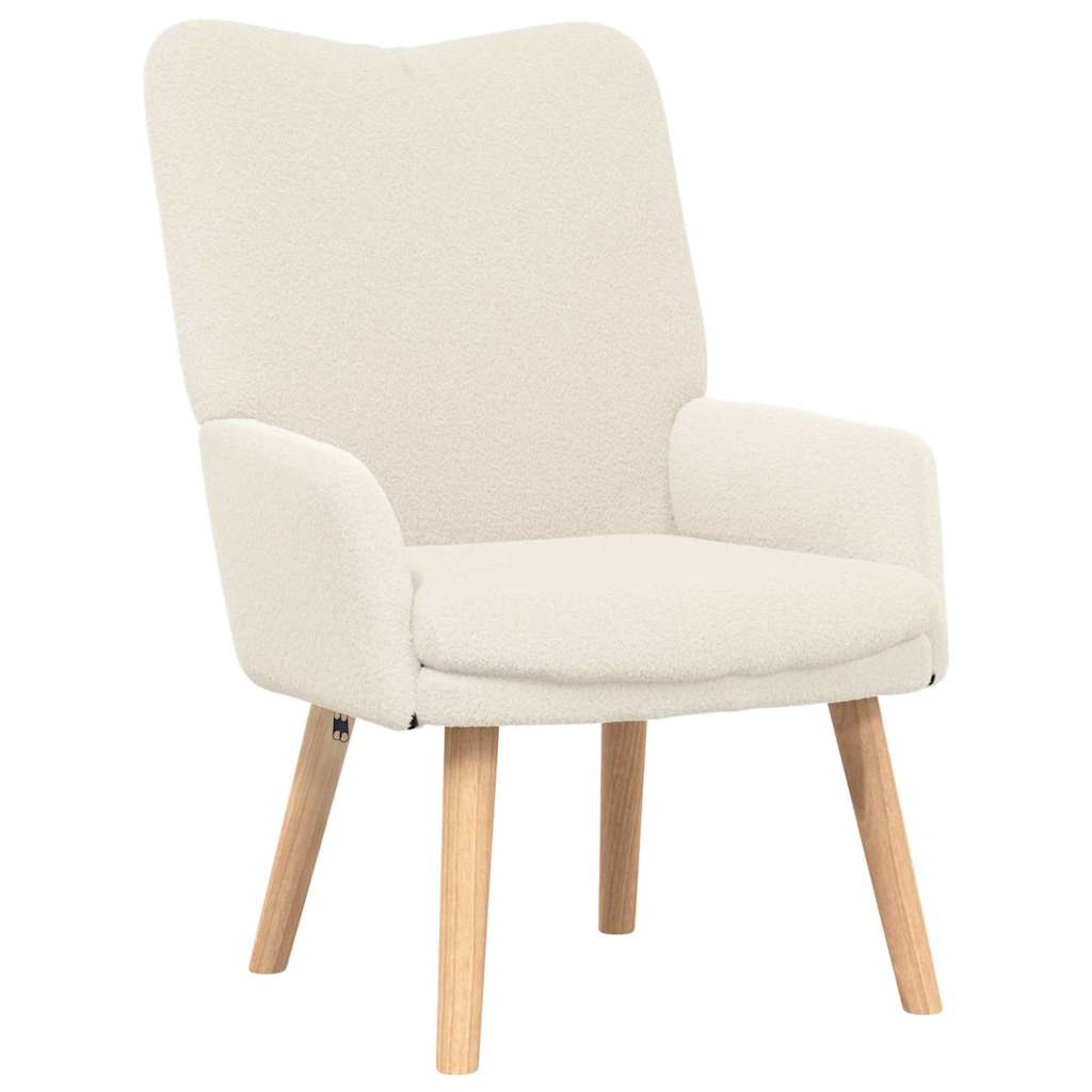 Afslappende stol Creme 63 x 67 x 94 cm Stof