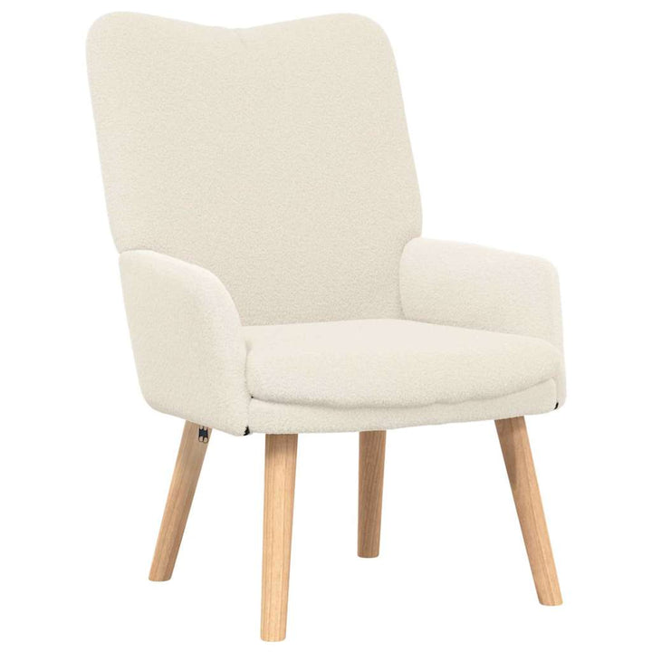 Afslappende stol Creme 63 x 67 x 94 cm Stof