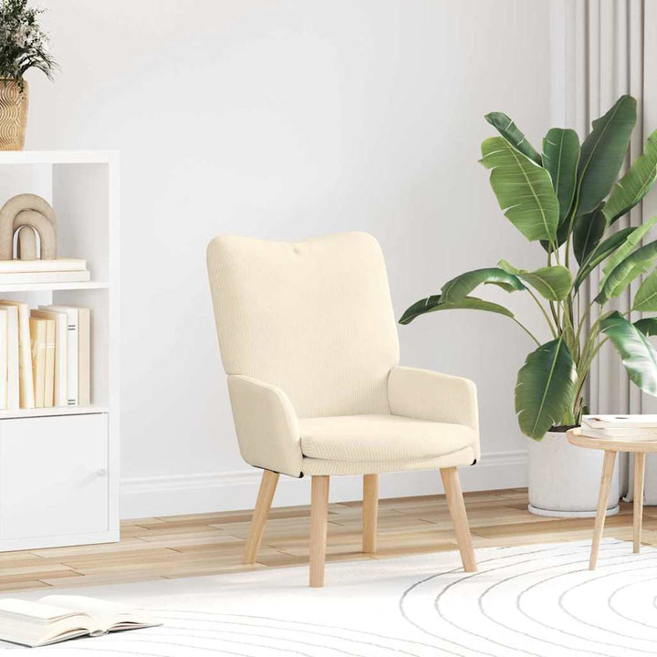 Afslappende stol Creme 63 x 67 x 94 cm Stof