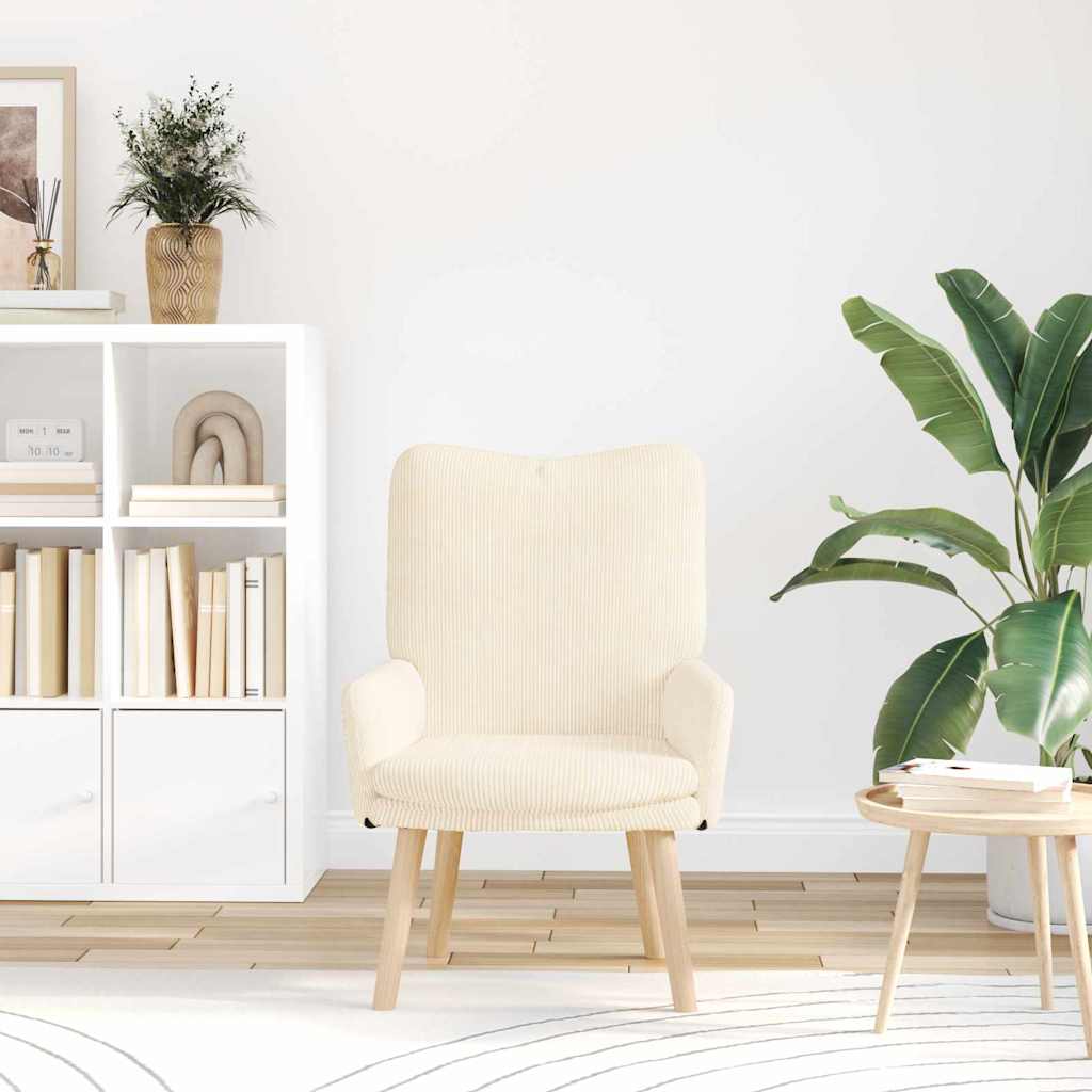 Afslappende stol Creme 63 x 67 x 94 cm Stof