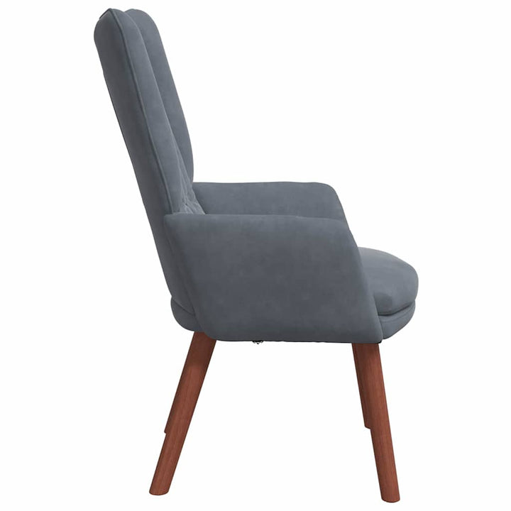 Afslappende stol Mørkegrå 63 x 67 x 94 cm Fløjl