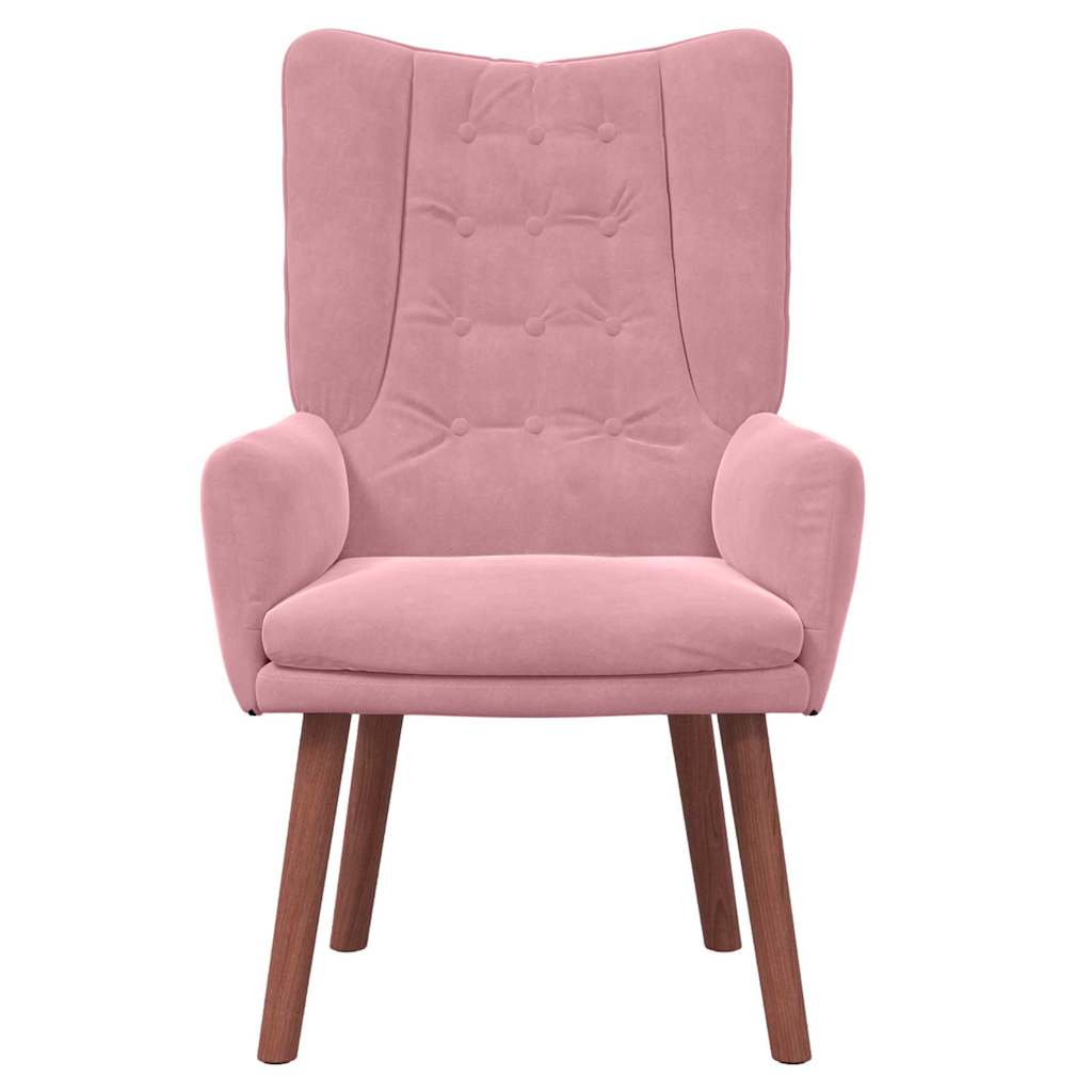 Afslappende stol Lyserød 63 x 67 x 94 cm Fløjl