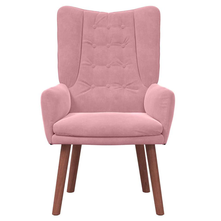 Afslappende stol Lyserød 63 x 67 x 94 cm Fløjl