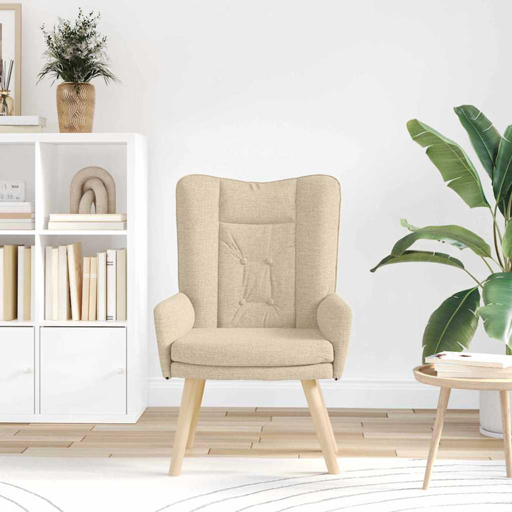 Afslappende stol Creme 63 x 67 x 94 cm Stof
