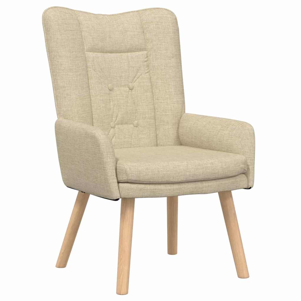 Afslappende stol Creme 63 x 67 x 94 cm Stof