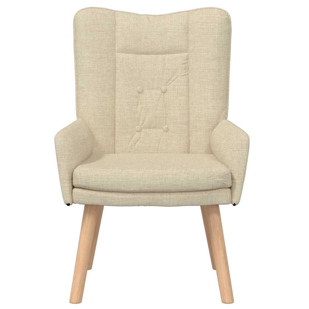 Afslappende stol Creme 63 x 67 x 94 cm Stof