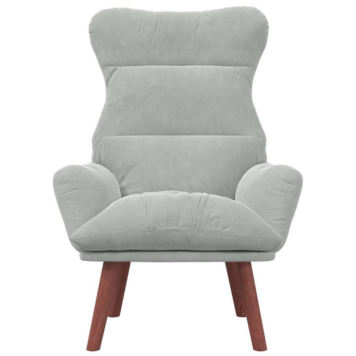 Afslappende stol Lysegrå 69 x 74 x 93 cm Fløjl