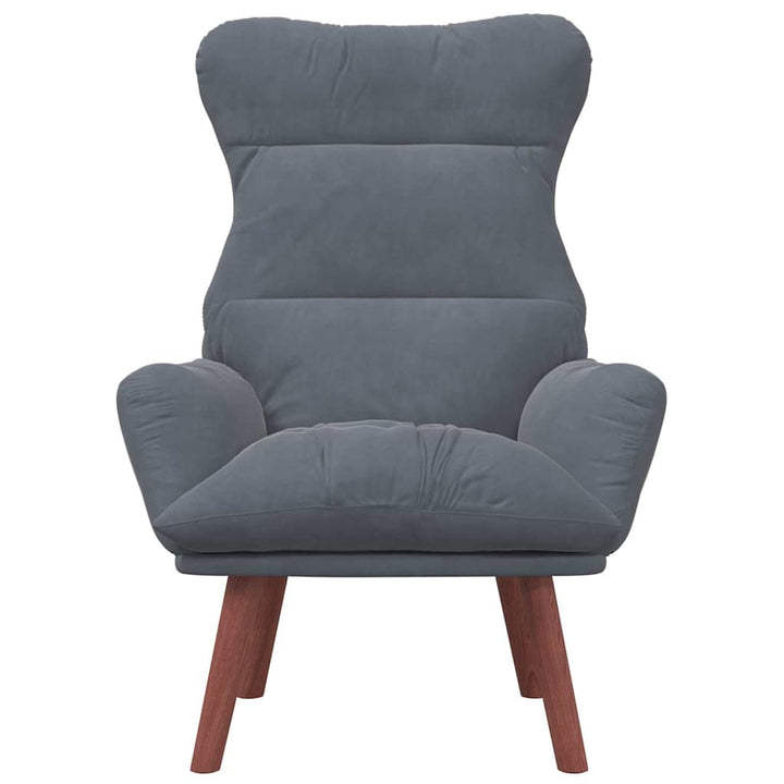 Afslappende stol Mørkegrå 69 x 74 x 93 cm Fløjl