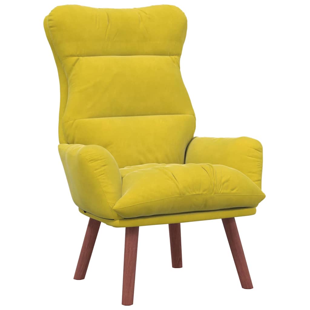 Afslappende stol Gul 69 x 74 x 93 cm Fløjl