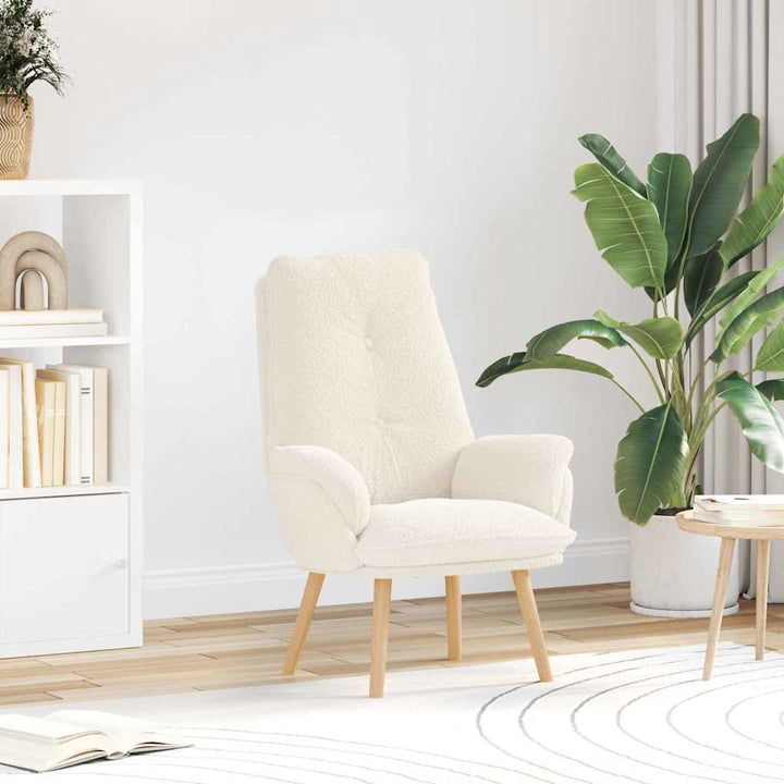 Afslappende stol Creme 69 x 74 x 93 cm Stof