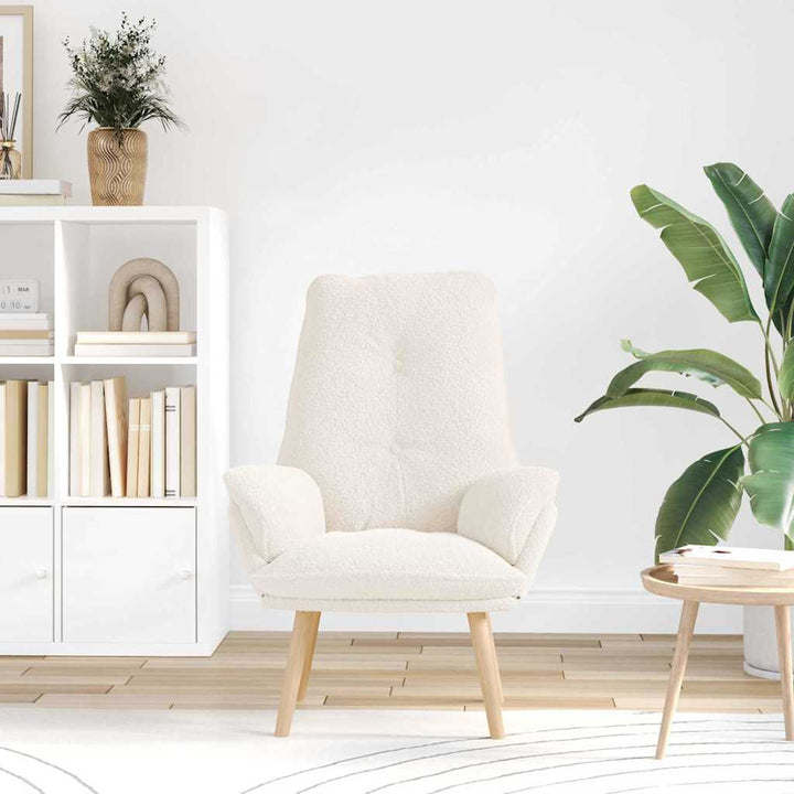 Afslappende stol Creme 69 x 74 x 93 cm Stof