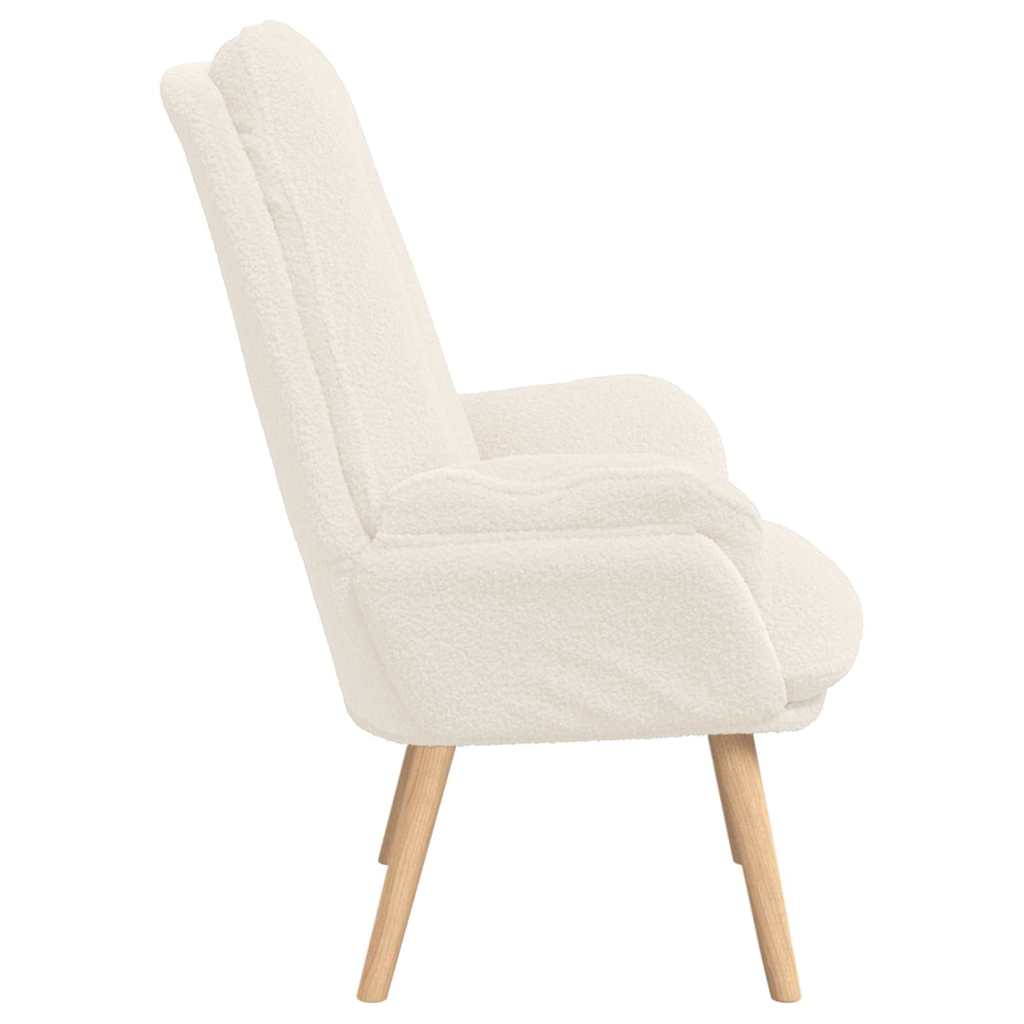 Afslappende stol Creme 69 x 74 x 93 cm Stof