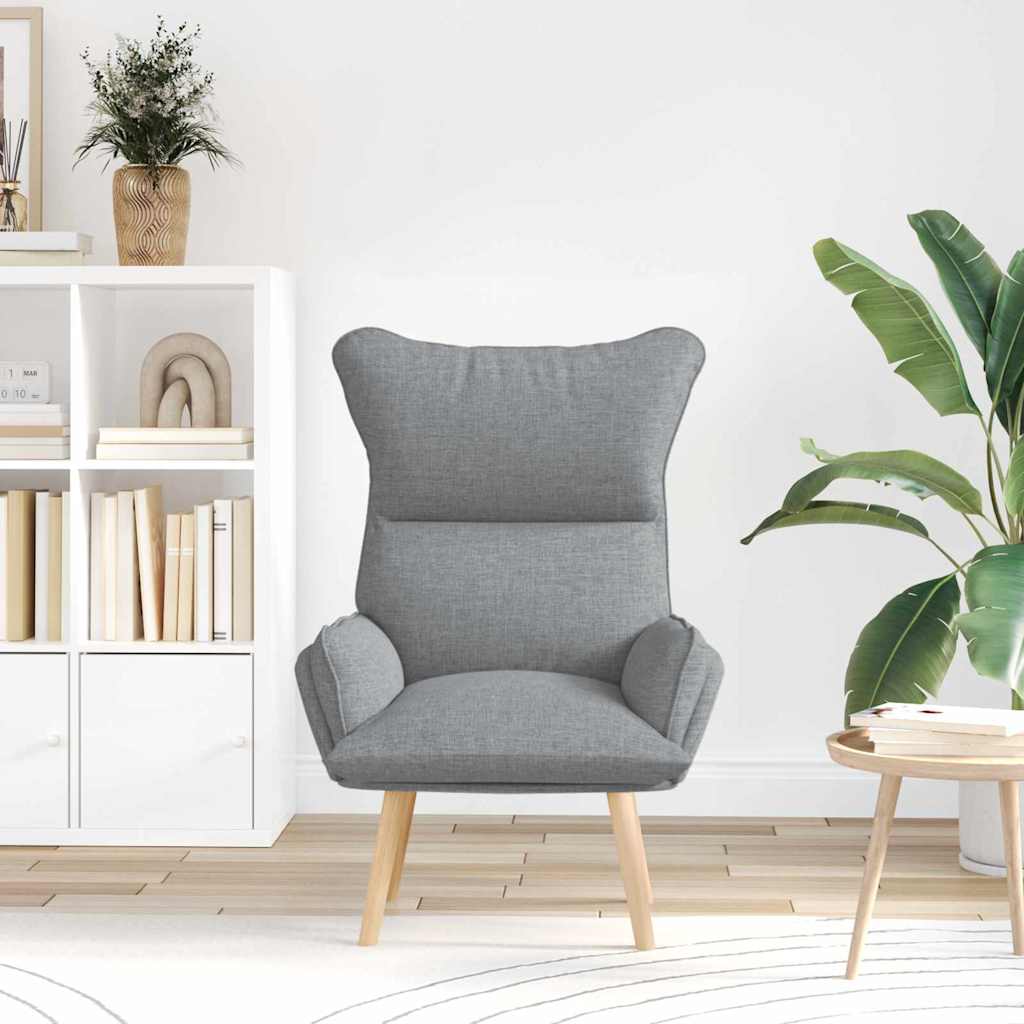 Afslappende stol Lysegrå 69 x 74 x 93 cm Stof