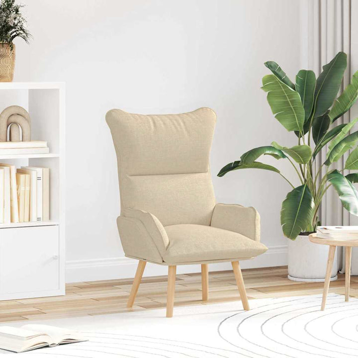Afslappende stol Creme 69 x 74 x 93 cm Stof