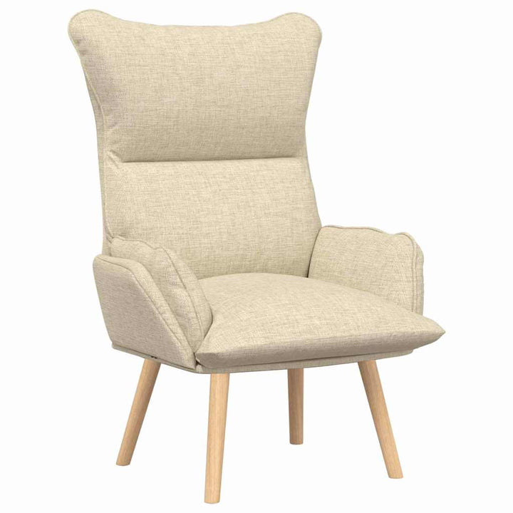 Afslappende stol Creme 69 x 74 x 93 cm Stof
