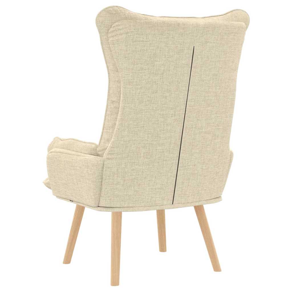 Afslappende stol Creme 69 x 74 x 93 cm Stof