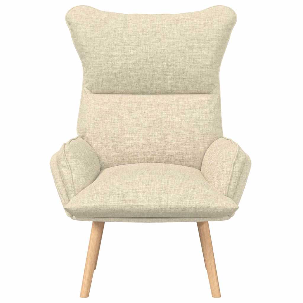 Afslappende stol Creme 69 x 74 x 93 cm Stof