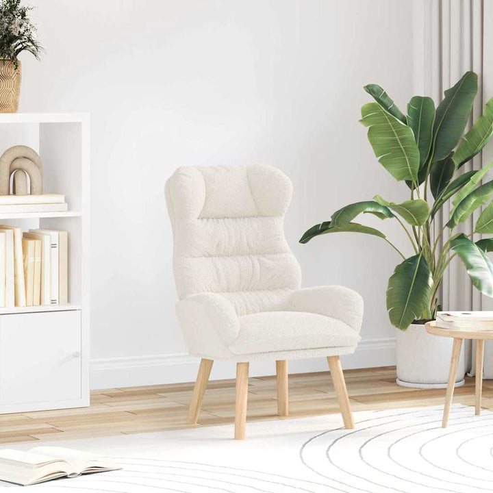 Afslappende stol Creme 69 x 74 x 93 cm Stof