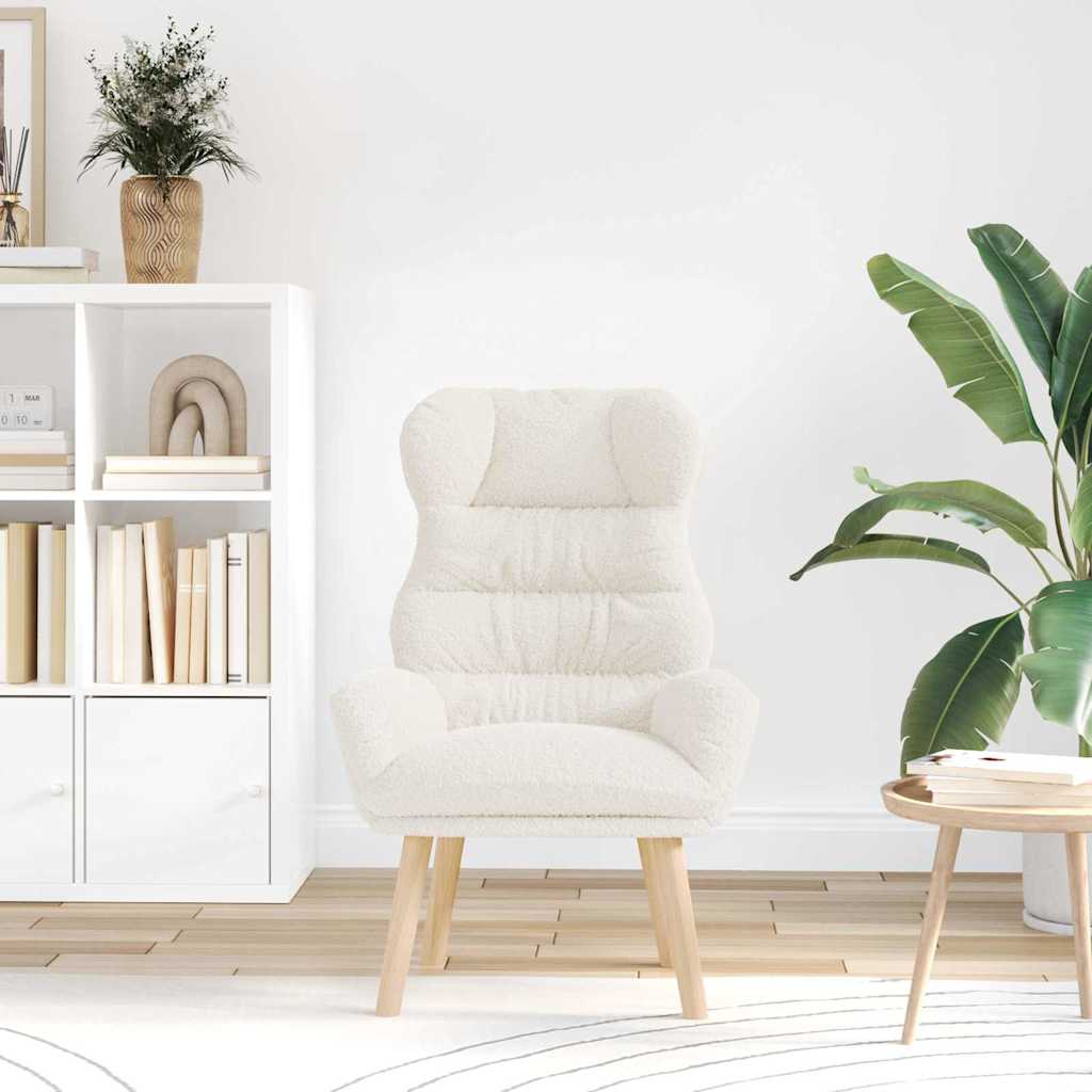 Afslappende stol Creme 69 x 74 x 93 cm Stof