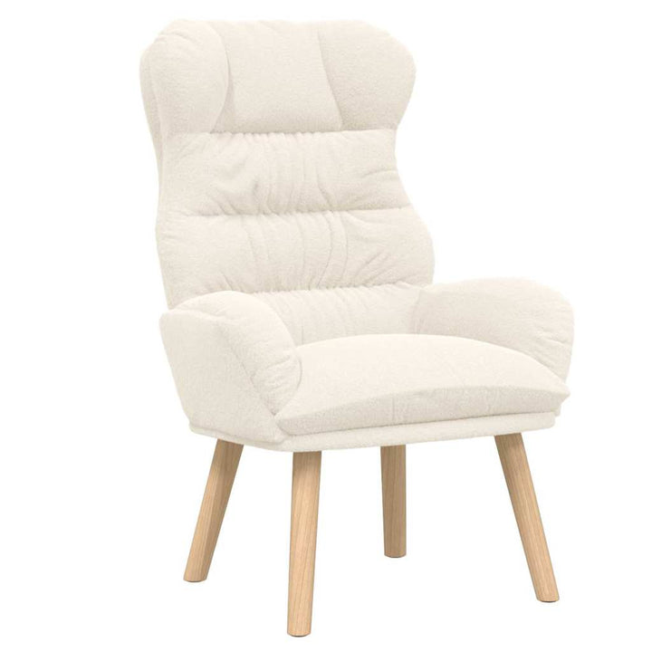 Afslappende stol Creme 69 x 74 x 93 cm Stof