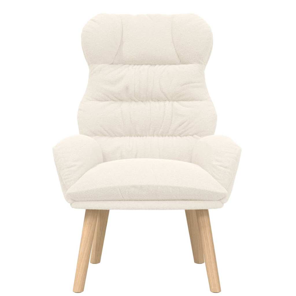 Afslappende stol Creme 69 x 74 x 93 cm Stof