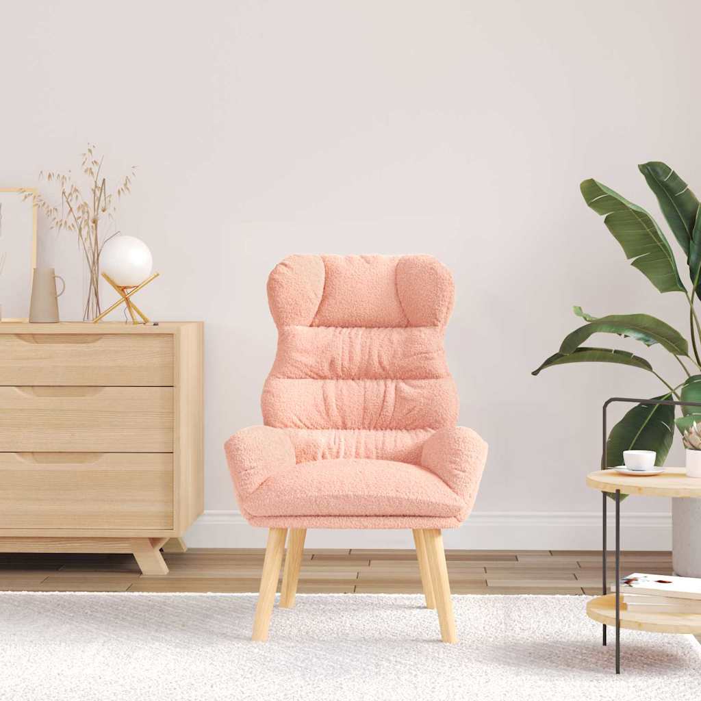 Afslappende stol Lyserød 69 x 74 x 93 cm Stof