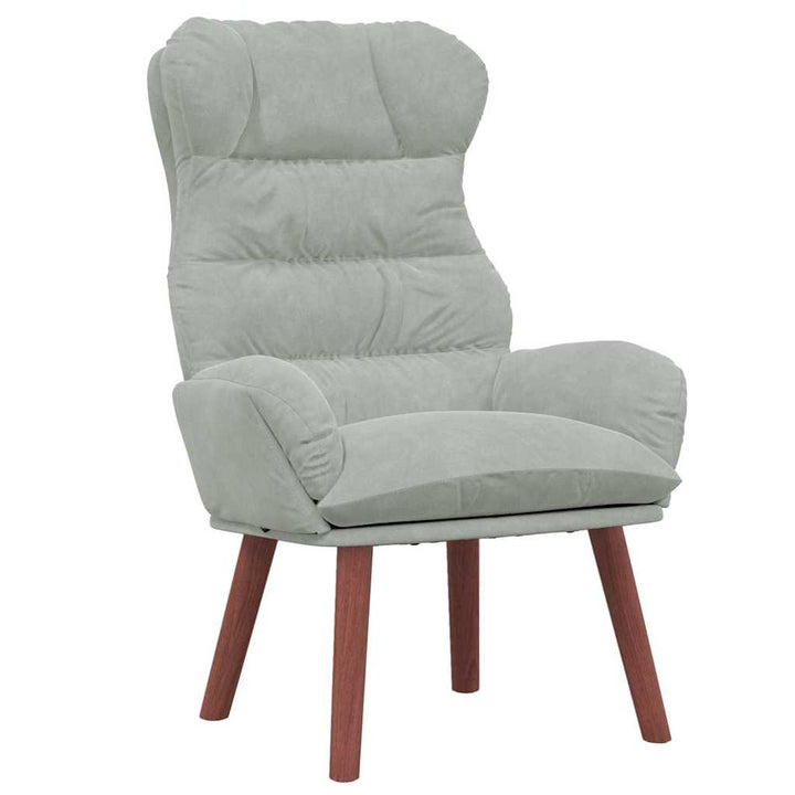 Afslappende stol Lysegrå 69 x 74 x 93 cm Fløjl