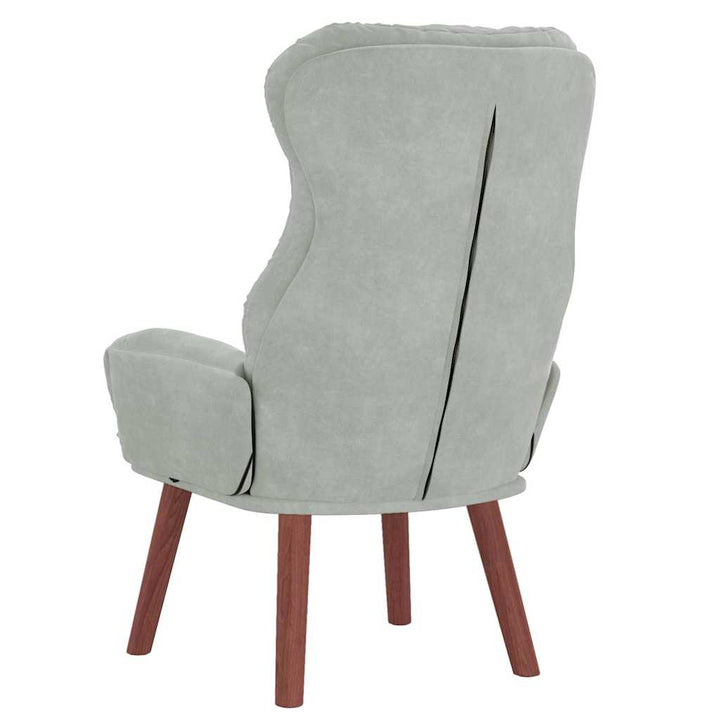 Afslappende stol Lysegrå 69 x 74 x 93 cm Fløjl
