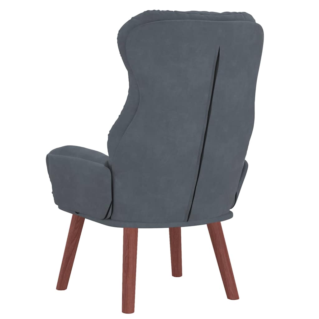 Afslappende stol Mørkegrå 69 x 74 x 93 cm Fløjl