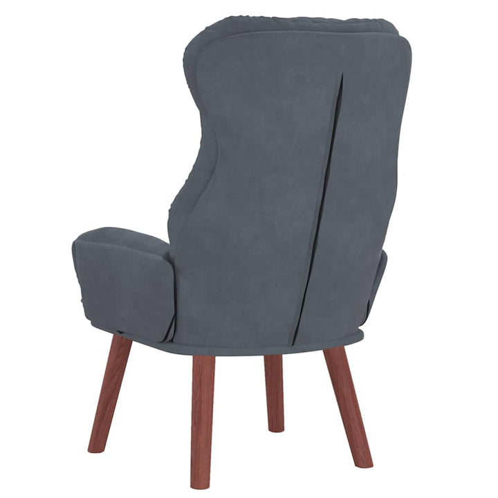 Afslappende stol Mørkegrå 69 x 74 x 93 cm Fløjl