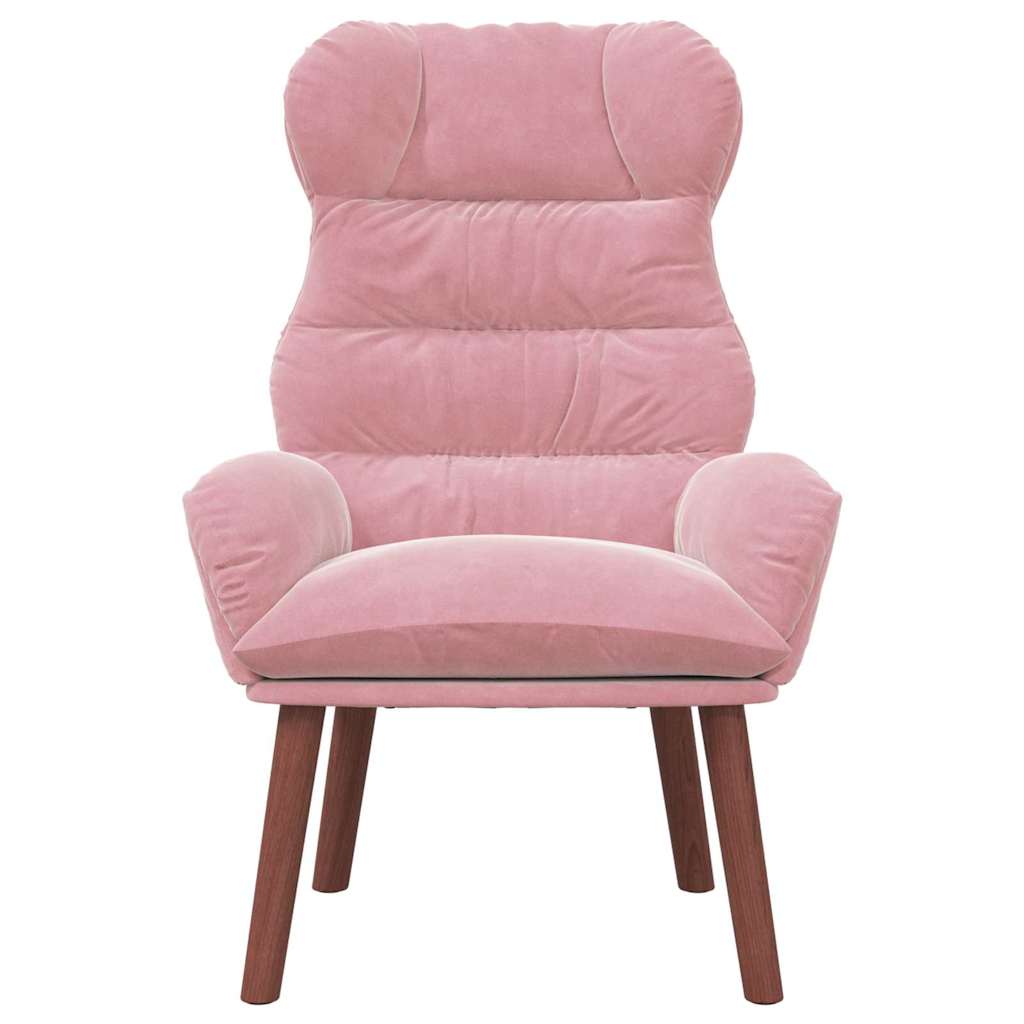 Afslappende stol Lyserød 69 x 74 x 93 cm Fløjl