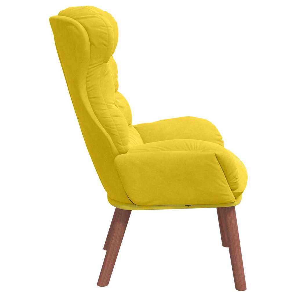 Afslappende stol Gul 69 x 74 x 93 cm Fløjl