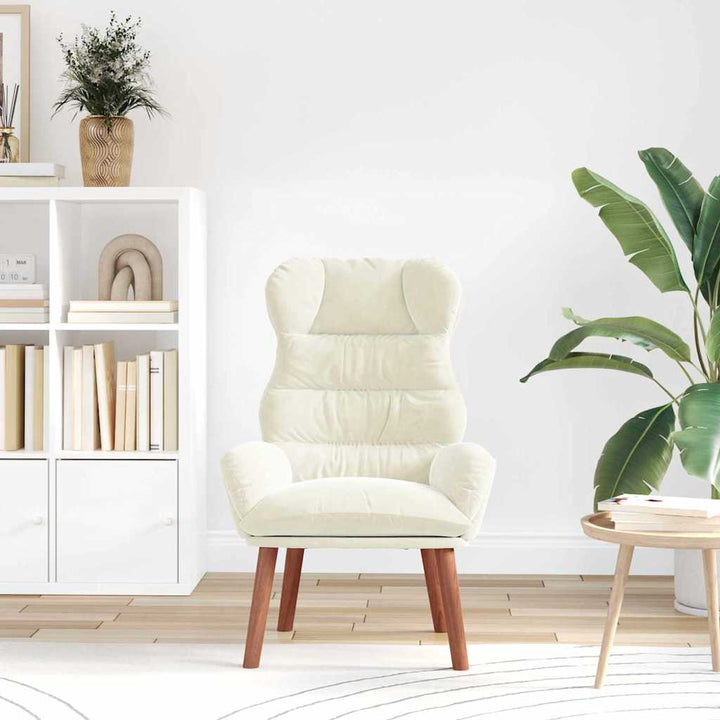 Afslappende stol Creme 69 x 74 x 93 cm Fløjl