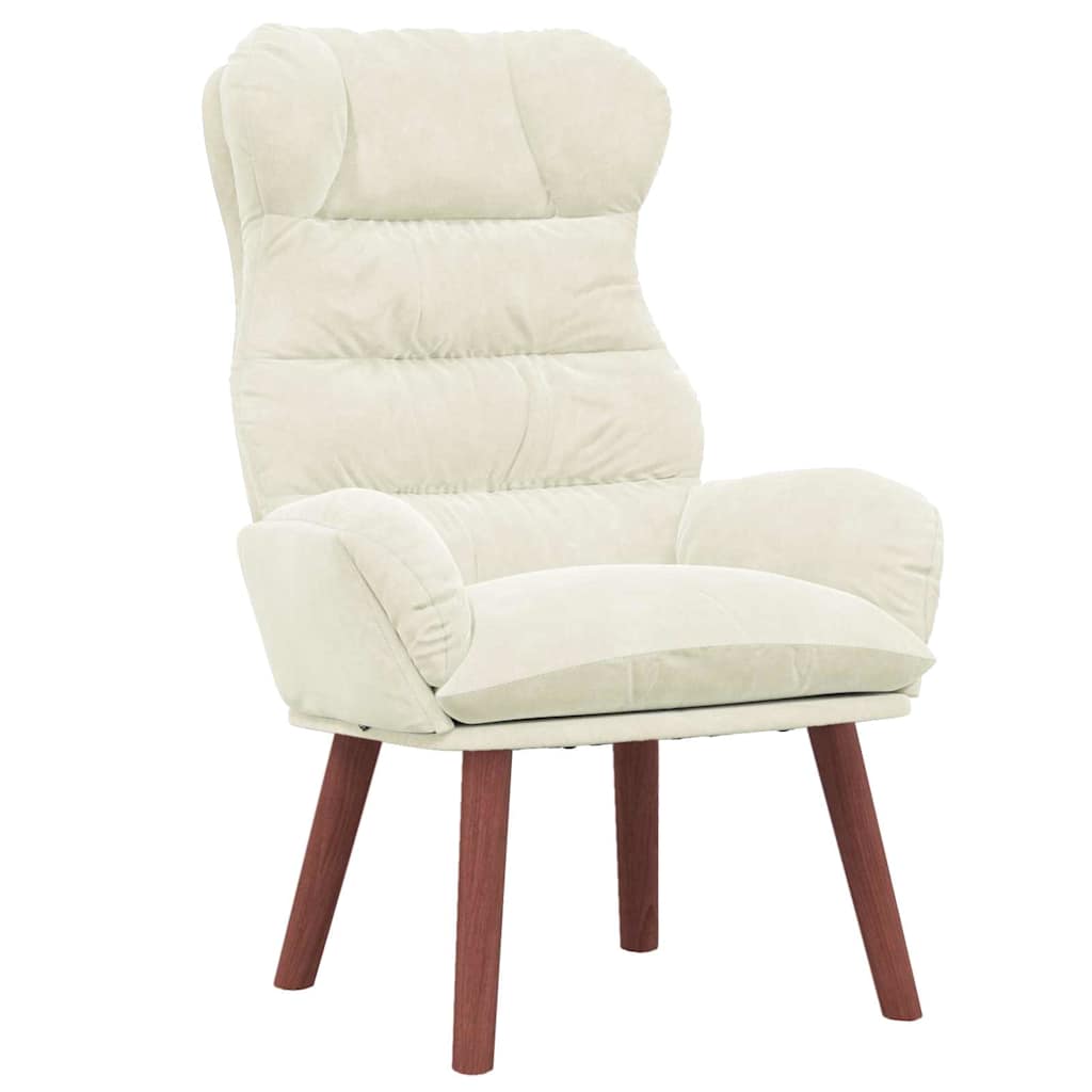Afslappende stol Creme 69 x 74 x 93 cm Fløjl