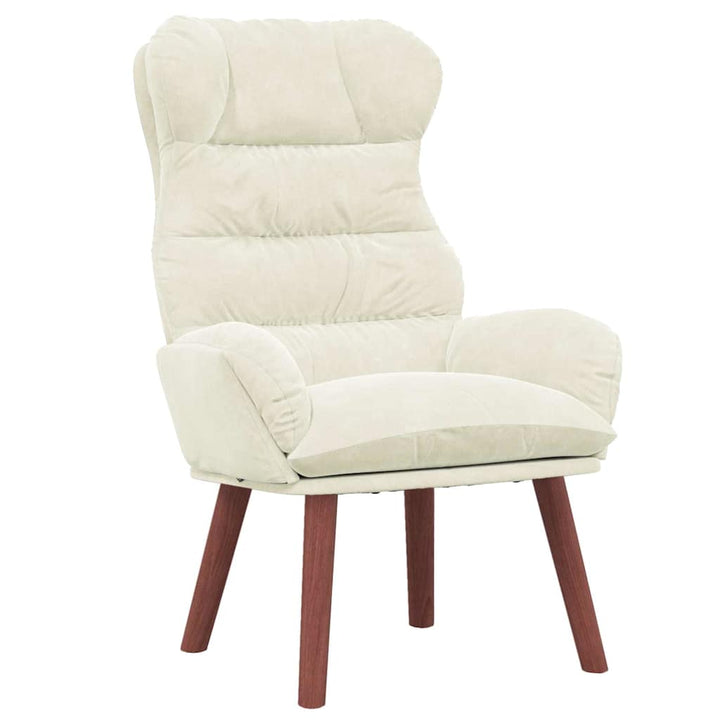 Afslappende stol Creme 69 x 74 x 93 cm Fløjl