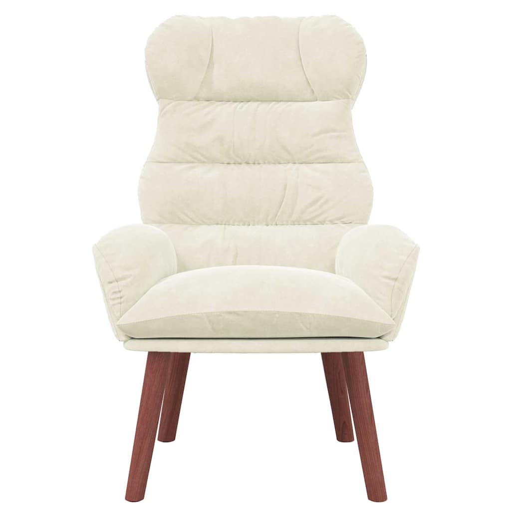 Afslappende stol Creme 69 x 74 x 93 cm Fløjl