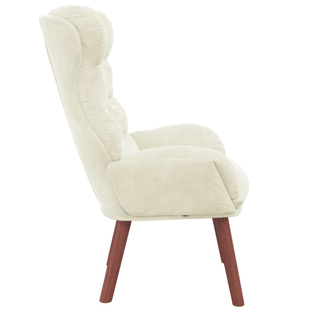 Afslappende stol Creme 69 x 74 x 93 cm Fløjl