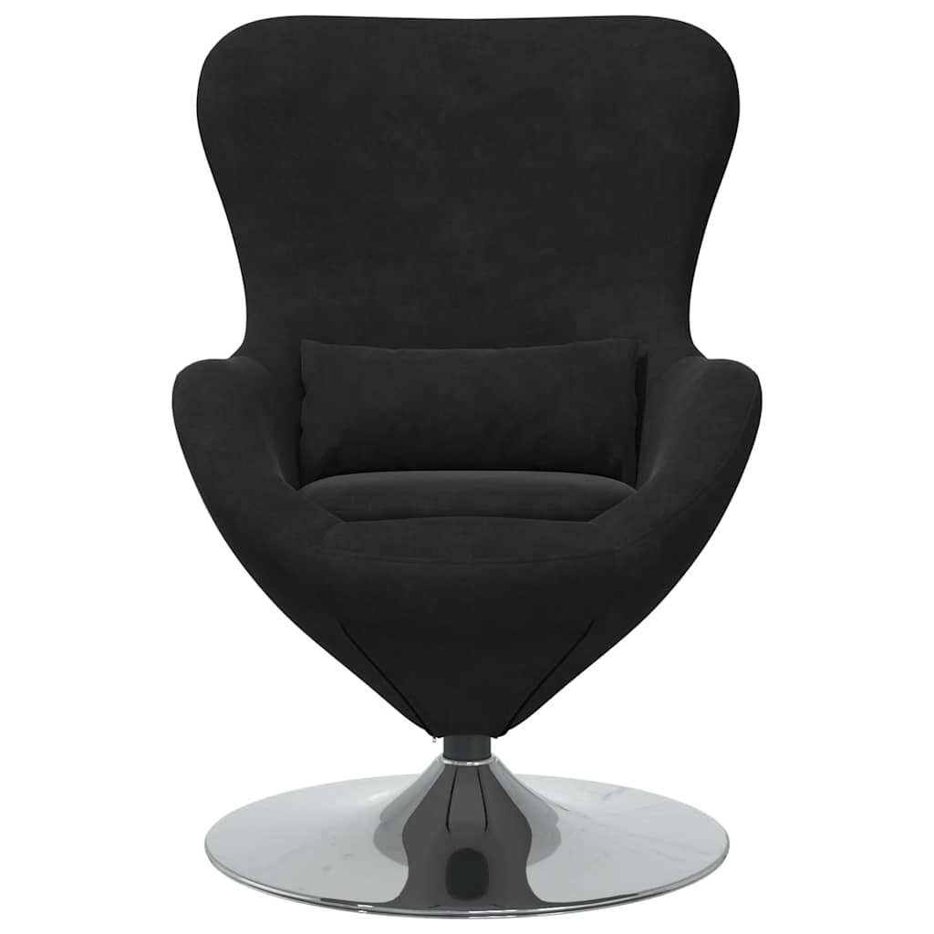 Æggestol Sort 63 x 73 x 90 cm Fløjl