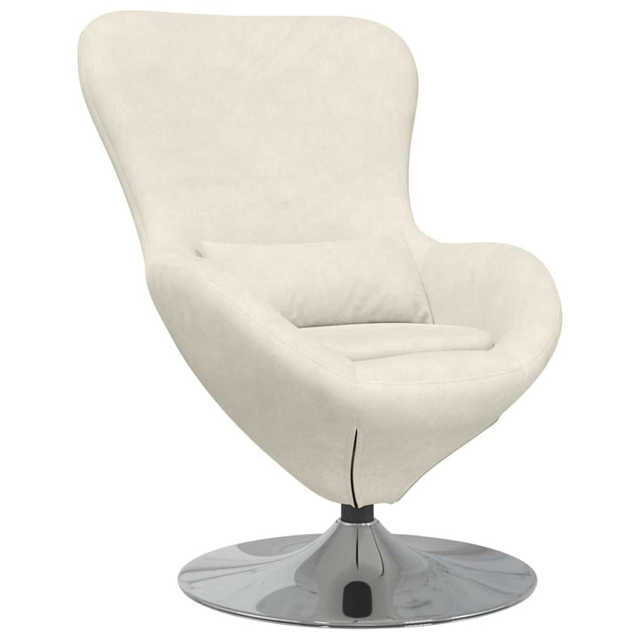 Æggestol Creme 63 x 73 x 90 cm Fløjl