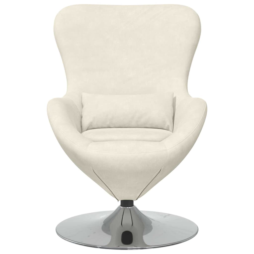 Æggestol Creme 63 x 73 x 90 cm Fløjl