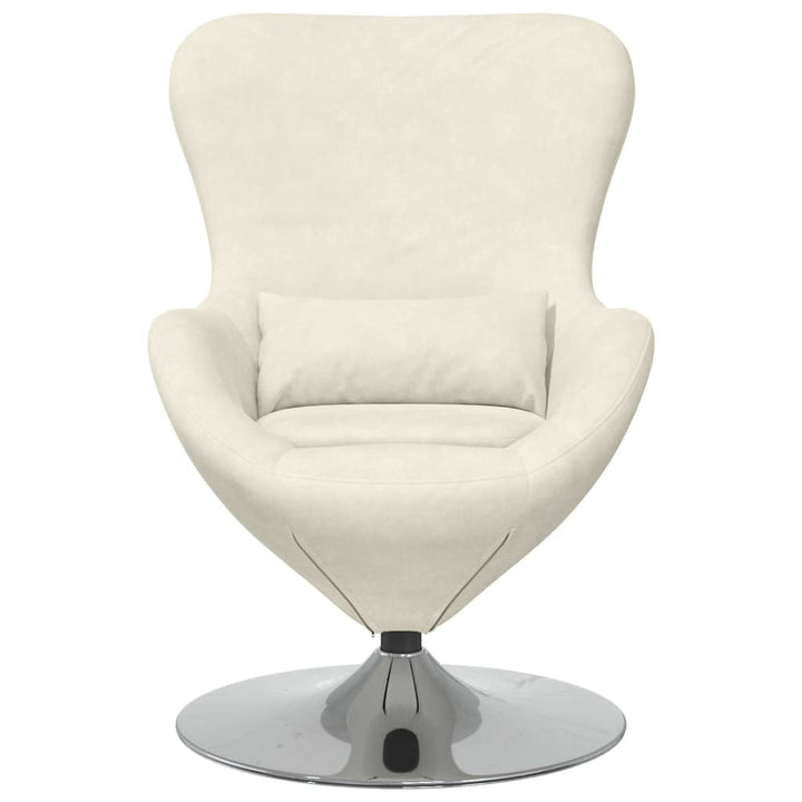 Æggestol Creme 63 x 73 x 90 cm Fløjl