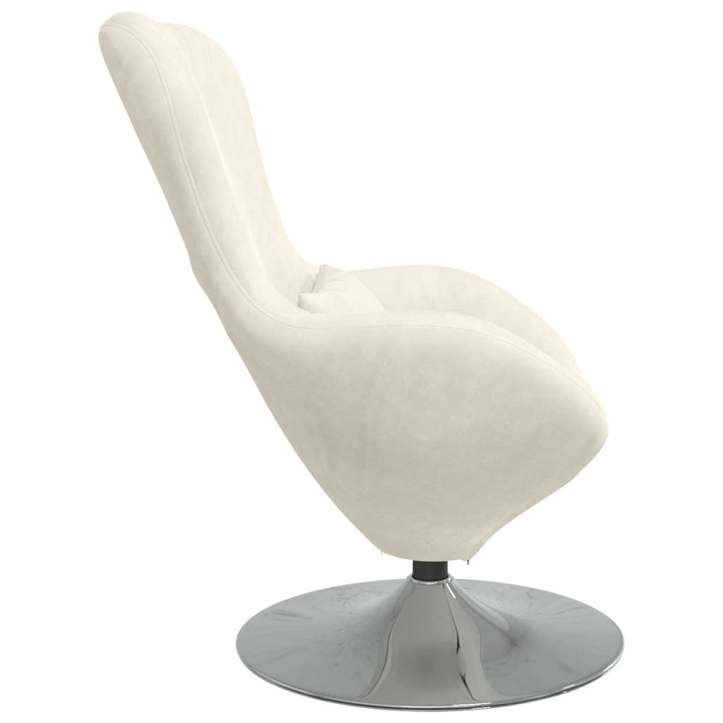 Æggestol Creme 63 x 73 x 90 cm Fløjl