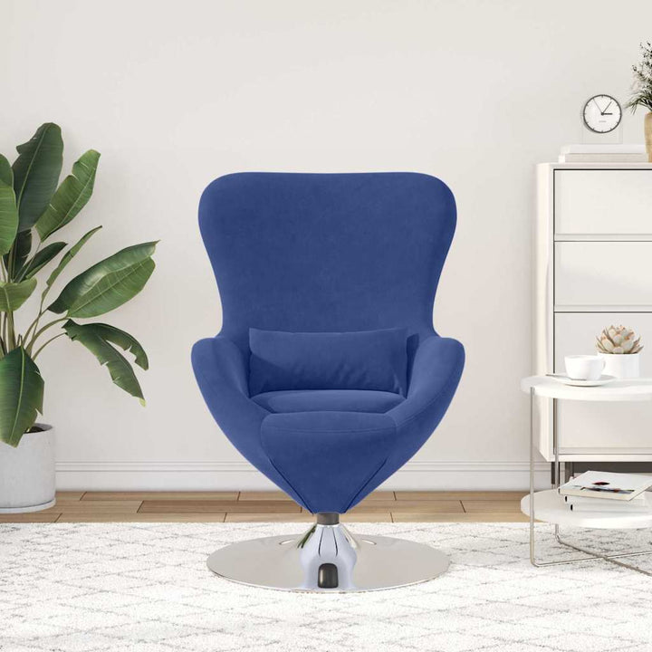Æggestol Politi blå 63 x 73 x 90 cm Fløjl