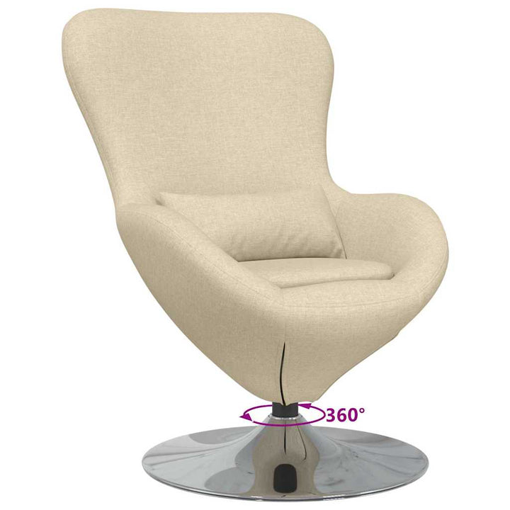 Æggestol Creme 63 x 73 x 90 cm Stof