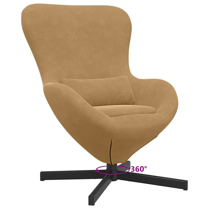 Æggestol Brun 63 x 73 x 90 cm Fløjl